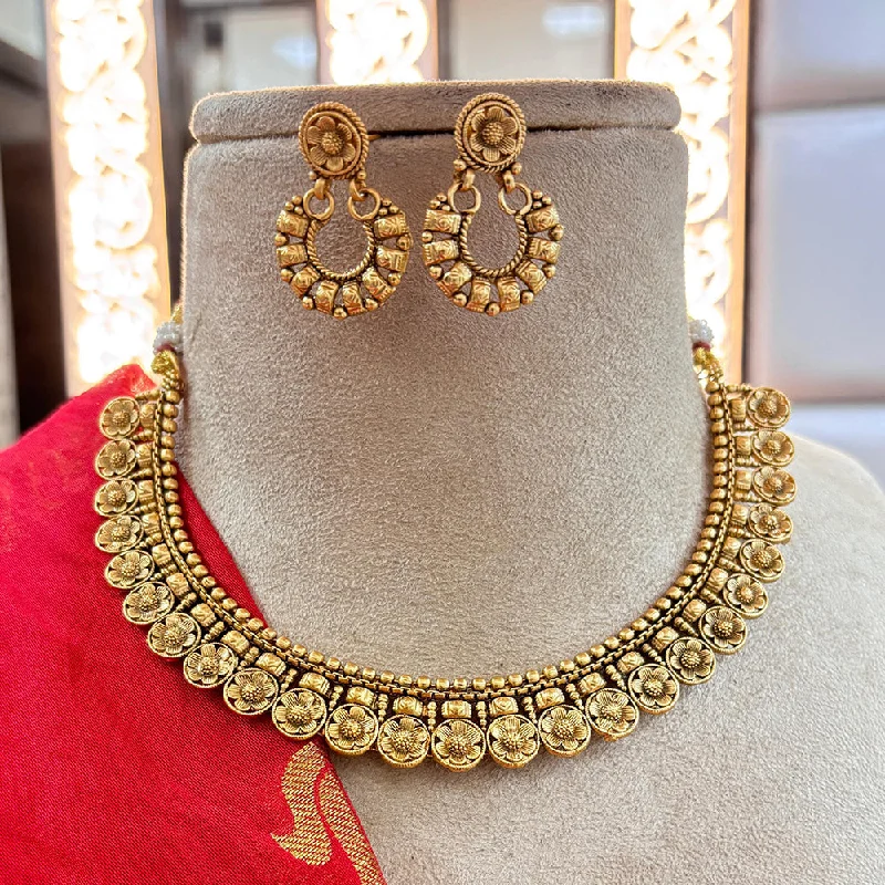 Jewel Addiction Copper Gold Plated Necklace Set