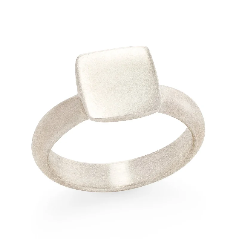 Square Signet - White