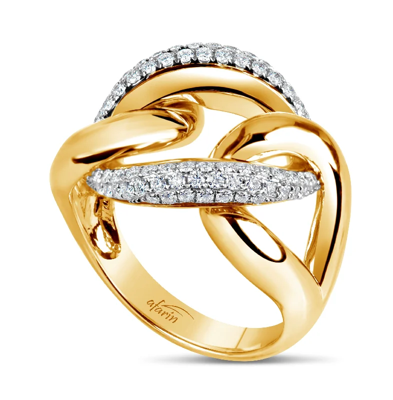 PRETZEL RING 18KT YELLOW GOLD