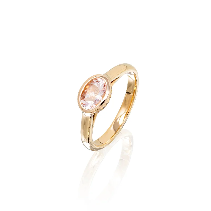 Morganite, rose gold