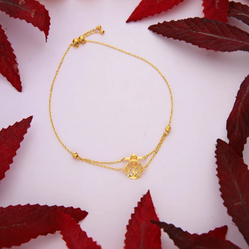 Gold Adjustable Bracelet 21KT - FKJBRL21KM10008