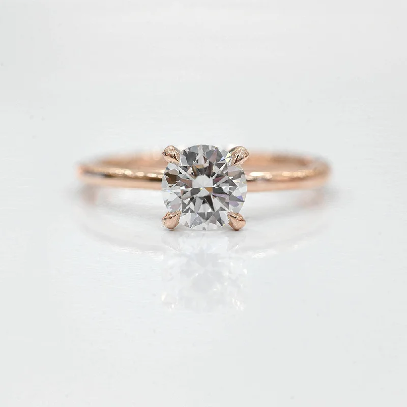 1.00 Round Lab Diamond Engagement Ring