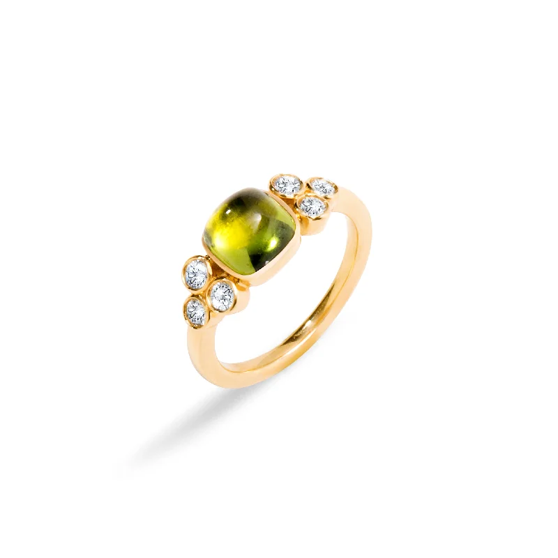 Sugarloaf Cabochon Diamond Ring