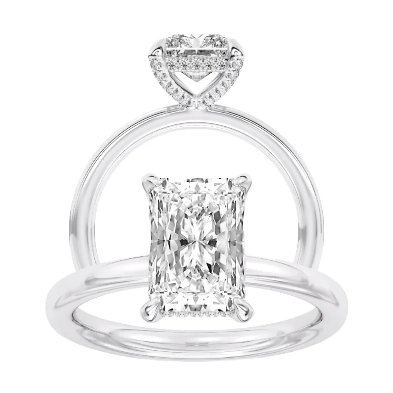 2.69ctw Certified Lab Grown Diamond Hidden Halo Engagement Ring