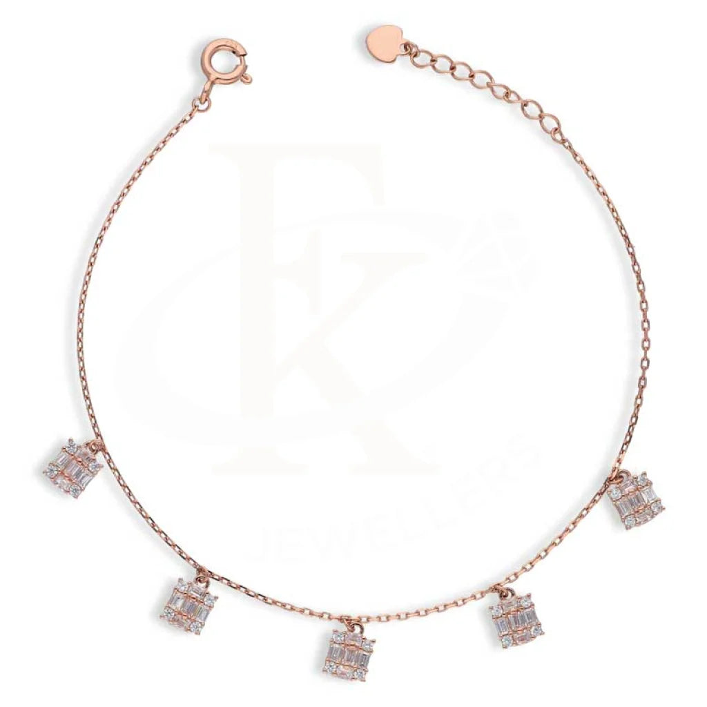 Sterling Silver 925 Rose Gold Plated Bracelet - FKJBRLSL2771