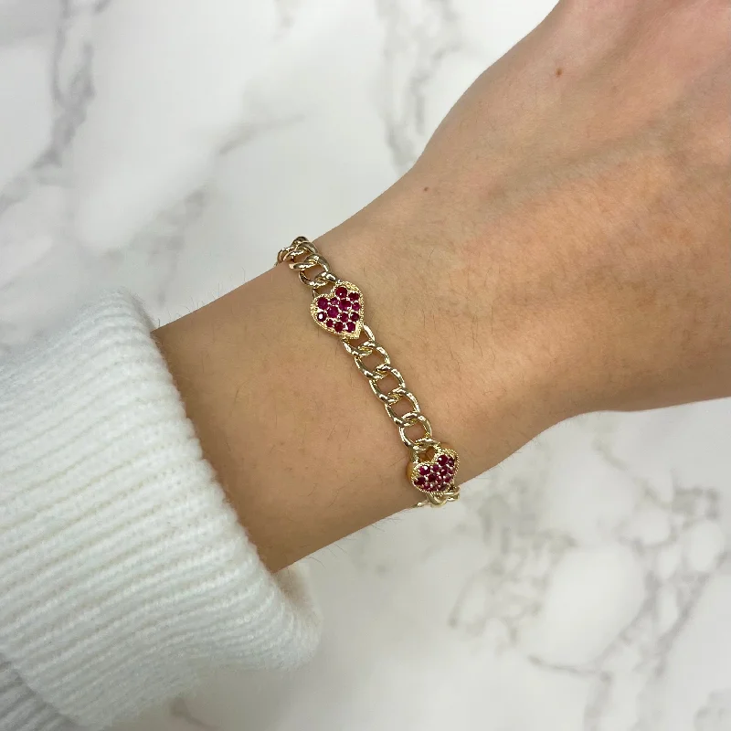 14K GOLD RUBY HARLOW BRACELET