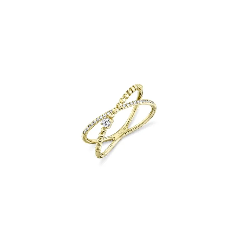 Shy Creation Diamond 'Kisses' X Bridge Ring