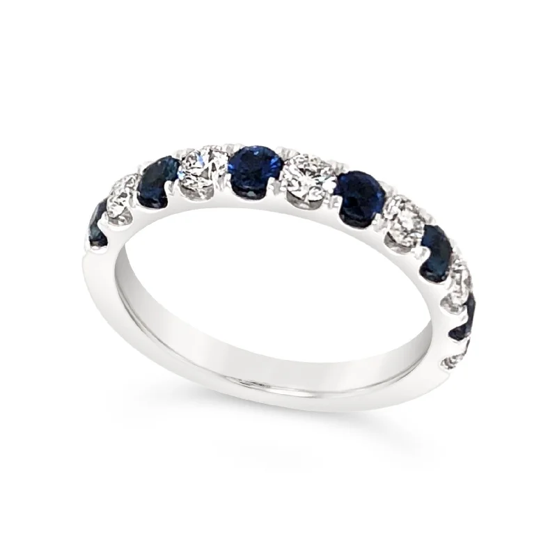 Alternating Sapphire and Diamond Ring