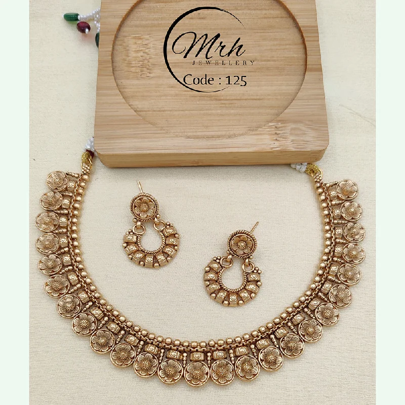 Jewel Addiction Copper Plated Rajwadi Necklace Set