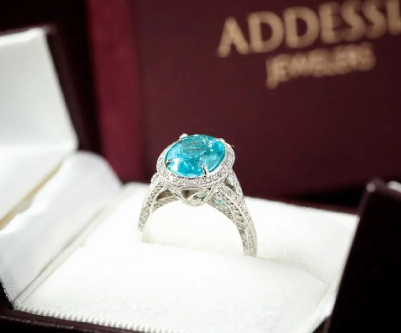 Paraiba Tourmaline & Diamond Ring