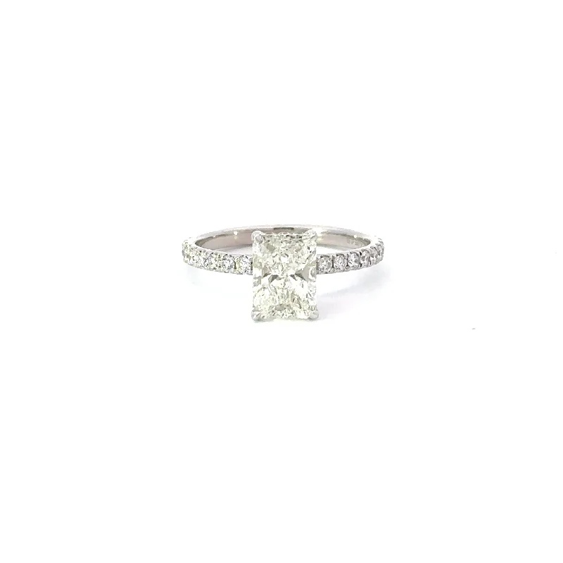 1.51 Radiant Natural Diamond Engagement Ring with Signature Setting